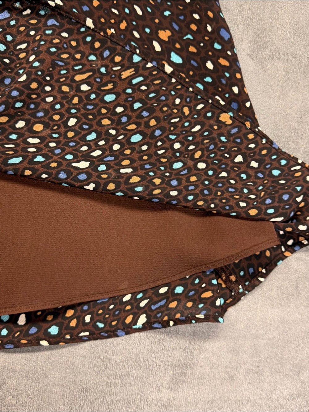 Vintage 2 Piece Liz Claiborne Brown Skirt and Top Set - Picture 8 of 13